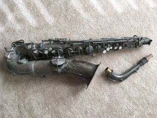Antique Silver Conn Saxophone