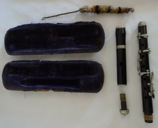 G.  H.  Huller Supertone 6 Key Piccolo - Key Of C - Low Pitch Wood W/silver Keys