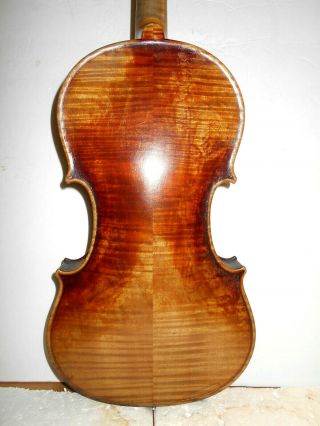Old Antique Vintage " Ruggeri " 2 Pc.  Back Full Size Violin -