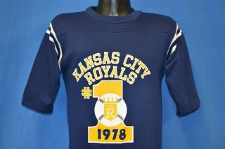 Vtg 70s Kansas City Royals Baseball 1978 Al Championship Series Jersey T - Shirt M