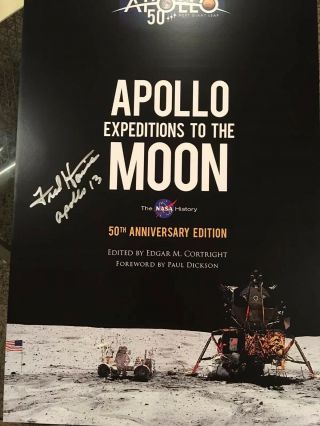 Apollo 13 50th Anniversary 12x18.  Fred Haise Autograph Photo
