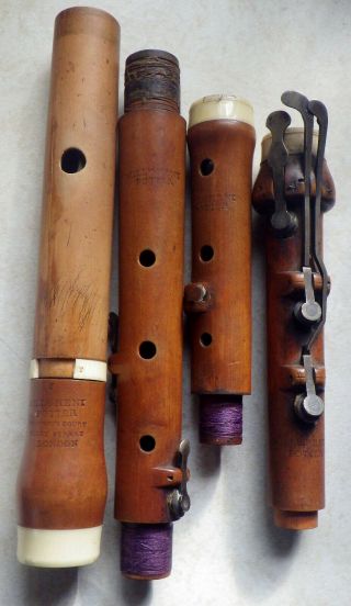 Antique Wooden Flute - Made By Potter In London