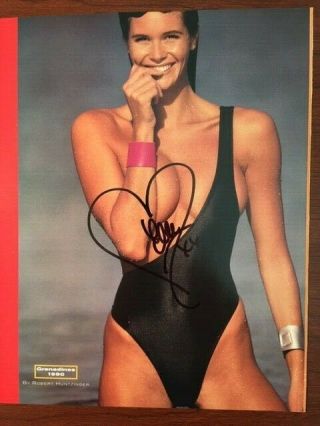 Elle Macpherson Hand - Signed Sexy Swimsuit Photo Model & Actress 1990
