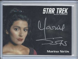 Star Trek Tng Marina Sirtis As Deanna Troi Autograph Card - Portfolio Prints