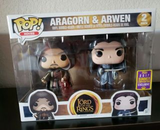 Funko Pop Aragorn & Arwen Lord Of The Rings 2017 Summer Convention Exclusive