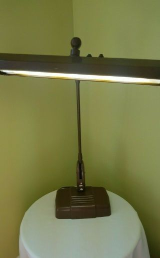 Vintage Dazor Industrial Drafting Floating Arm Desk Lamp Brown Issue 1954?