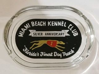 Vintage 1951 Miami Beach Kennel Club Dog Race Track Gambling Ashtray