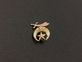 Vintage 10k Gold Masonic The Shriners Pin Brooch