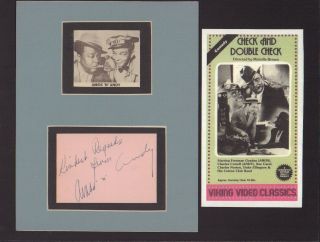 Amos N Andy Rare Signatures On Autograph Book Page Matted