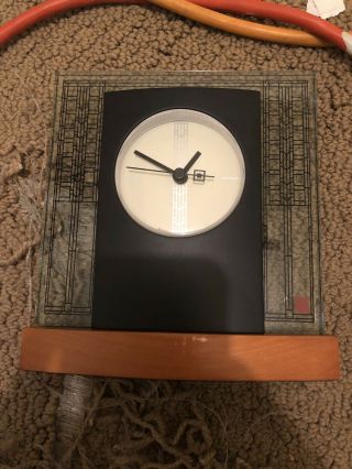 Bulova Glasner House Frankl Lloyd Wright Clock,  Light Cherry Stain B7750