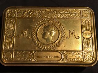 Queen Mary Wwi Christmas 1914 Tin Gift Box To Soldiers Overseas