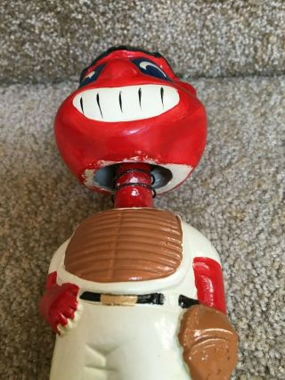 Vintage Cleveland Indians Bobble Head Chief Wahoo Catcher 1995 MLB 3