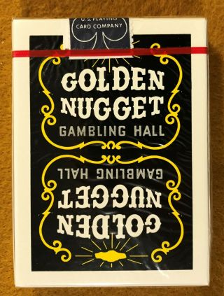 Black/sealed Golden Nugget Playing Card Deck Las Vegas Gambling Hall/casino