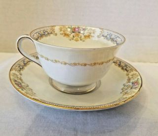 Noritake Blue Dawn Tea Cup And Saucer Occupied Japan 622 Vintage
