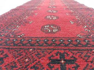 5 ' 8 x 2 ' Red Vintage Hand Knotted Afghan Aqcha Tribal Wool Runner Rug Carpet 792 3