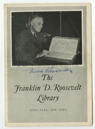 Eleanor Roosevelt - U.  S.  First Lady,  Franklin D.  Roosevelt - Authentic Autograph