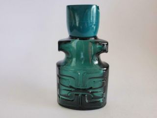 Vintage Avon Tai Winds Tiki Cologne Bottle,  Green Glass Aftershave Decanter