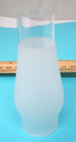 Antique Clear Glass Miniature Oil Lamp Chimney 3 1/2 " Long 1 1/8 Base 7/8 " Top D