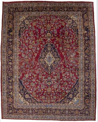 Semi Antique Traditional 10x13 Hand Knotted Oriental Area Living Dining Room Rug