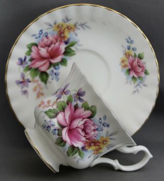 Royal Albert Teacup & Saucer - Summertime Series/pink Rose M 481