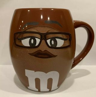 M & M’s Fun Sculpted Face Large Ceramic Coffee Tea Mug Ms Brown M&m’s World