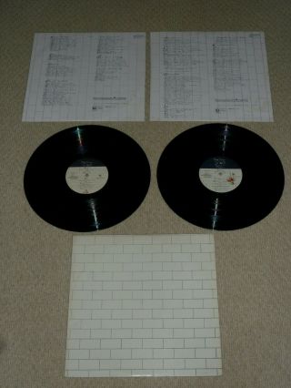 Pink Floyd The Wall Vinyl Double Album Lp Record 33 A1/b1,