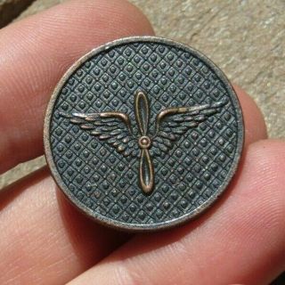 Ww1 Us Army Military Aviation Enlisted Uniform Collar Disc Insignia Pin