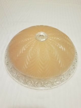 Antique Vintage Glass Shade For Ceiling Light Fixture,  Ll 1/4 " In Diameter