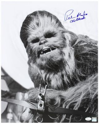 1977 Peter Mayhew Star Wars Signed Le 16x20 B&w Photo (jsa)