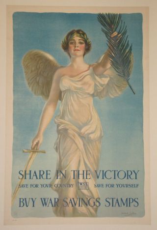 Bond Poster Linen First World War I Ww1 Wwi 1918 Haskell Coffin