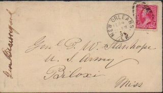 General P Beauregard Signed Envelope Civil War General Autograph