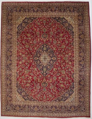 Semi Antique Traditional 10x13 Wool Large Oriental Area Rug Living Dining Carpet