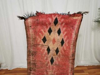 Old Handmade Moroccan Wool Rug 2 ' 1 