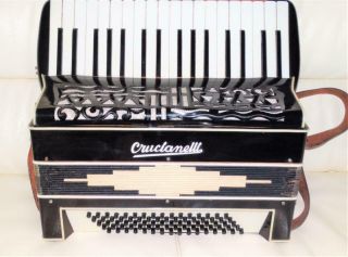 Vintage Crucianelli Italian Made Accordion,  80 Buttons,  34 Keys,  In Case.