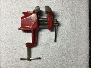 I) Vintage Brink & Cotton Clamp - On Bench Vise 3” Wide Jaws Made In Usa,
