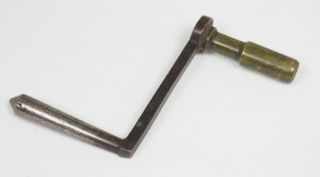 Antique Brass & Steel Longcase Crank Key Weight Driven Grandfather Clock Key