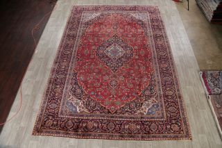 Vintage Floral Traditional Area Rug Hand - Knotted Wool Living Room Carpet 9x14 2