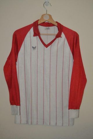 Vintage Erima Red & White Long Sleeve Football Shirt Small Mens 3/4 10