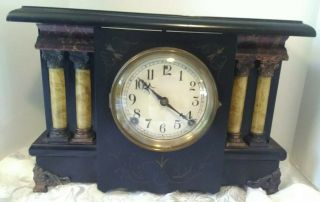 Antique Sessions Clock Co.  8 Day Cathedral Mantle Clock,  Forestville,  Ct