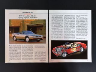 1987 - 1993 Cadillac Allante - 4 Page Article