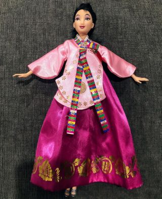 Korean Traditional 2 - Piece Dress (hanbok) For 11.  5 Inch Doll
