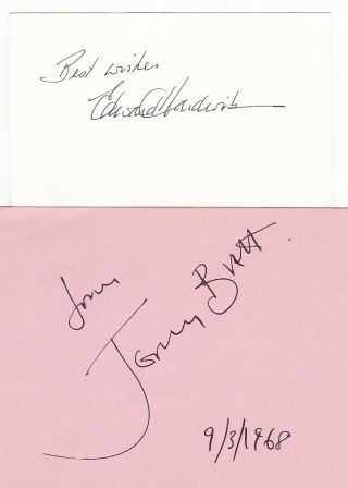 Sherlock Holmes - Jeremy Brett And Edward Hardwicke Signed Autographs