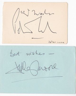 Not Only.  But Also - Peter Cook And Dudley Moore Signed Autographs