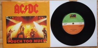 Ac/dc Touch Too Much / Live Wire,  Shot Down In Flames Live 7 " Vinyl 45