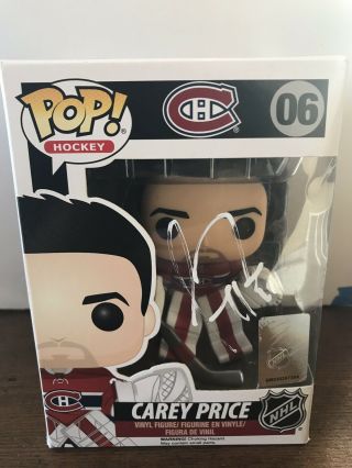 Carey Price Signed Autographed Montreal Canadiens Nhl Funko Pop