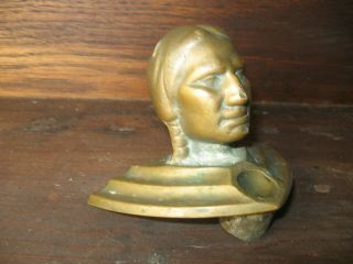 Vintage Jennings Slot Machine Bronze Indian Figure Head