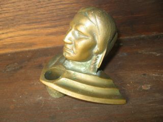Vintage Jennings slot machine Bronze Indian figure head 2