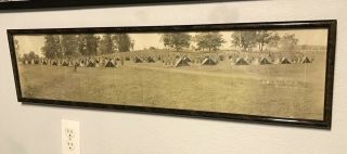 Antique Scranton Pennsylvania WWI Army Camp Yard Long Panoramic Photo 2