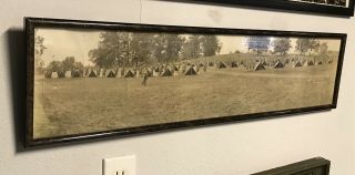 Antique Scranton Pennsylvania WWI Army Camp Yard Long Panoramic Photo 3