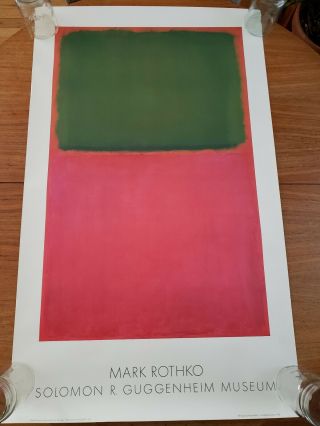 Vintage Mark Rothko Exhibition Poster Pace Editions 1978 Guggenheim